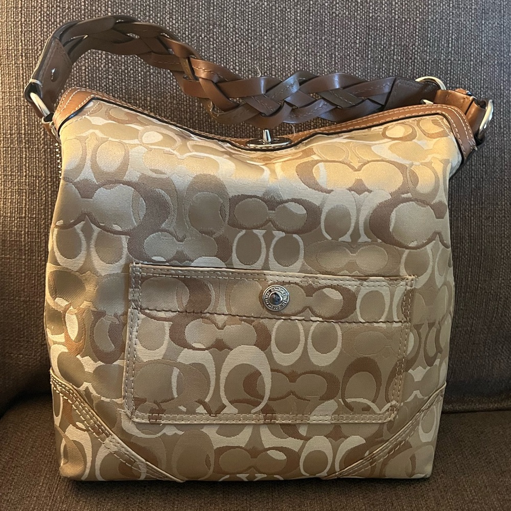 Coach Signature Braided Chelsea Shoulder Bag C0798